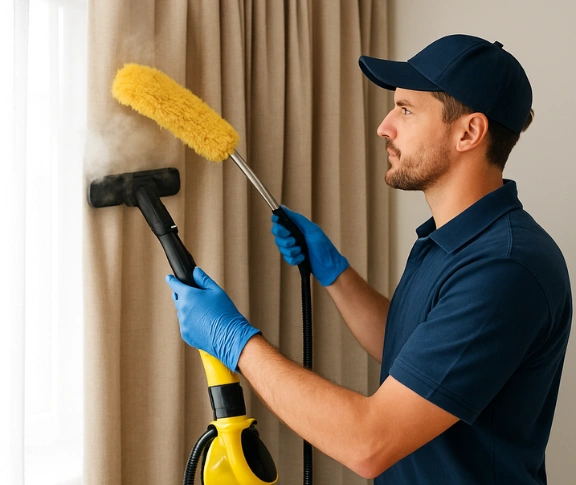 Trusted blind cleaning technician Matty Curtain Cleaning coolangatta QLD
