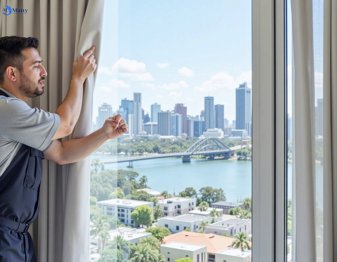 Professional curtain steam cleaning service coolangatta QLD by Matty Curtain Cleaning